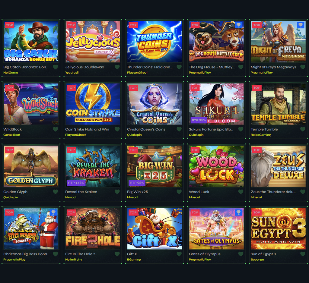 Giochi popolari di Nitrobet Casino su PC